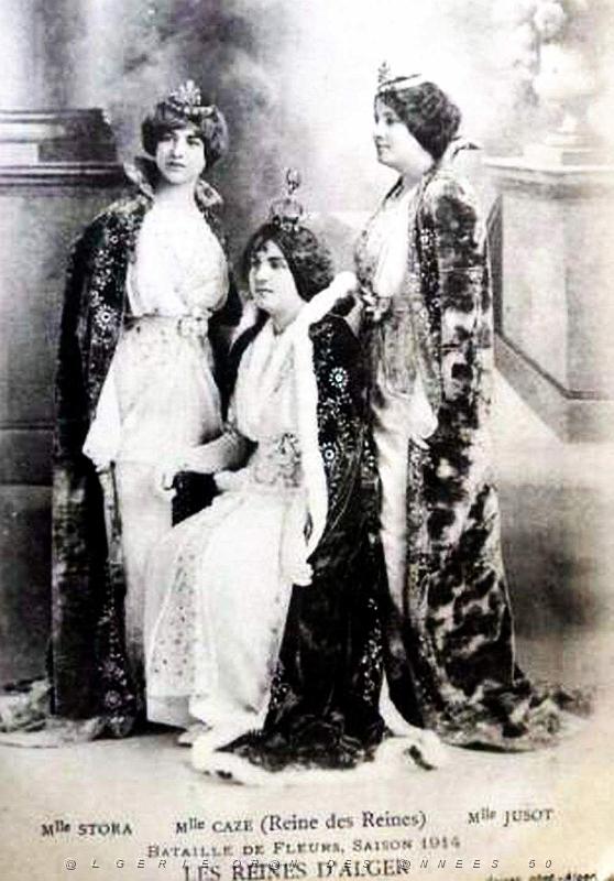 ALGER - BATAILLE DE FLEURS - REINES D'ALGER - AVRIL 1914.jpg